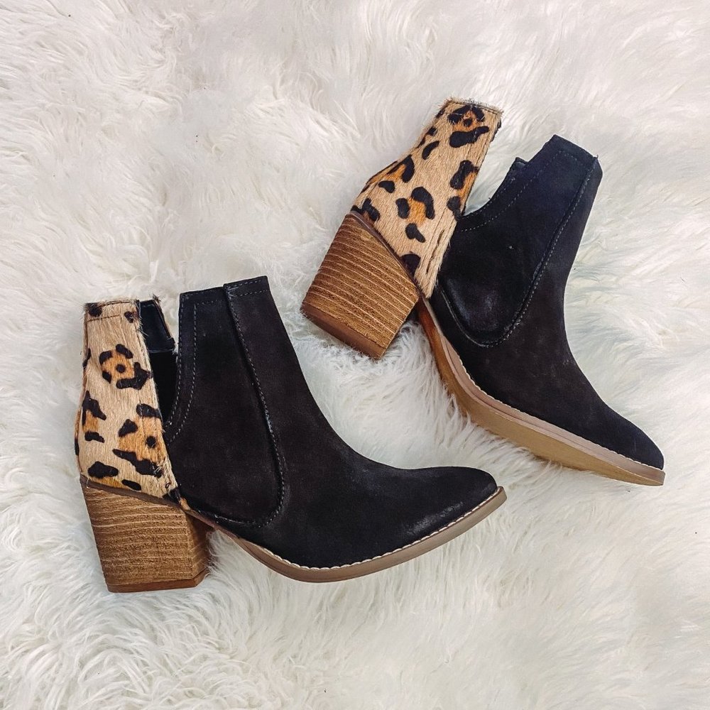Naughty Monkey  - CAMILYN - Black And Leopard Bootie